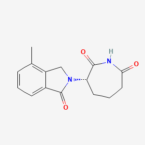 molecular formula C15H16N2O3 B8223670 (S)-3-(4-Methyl-1-oxoisoindolin-2-yl)azepane-2,7-dione 