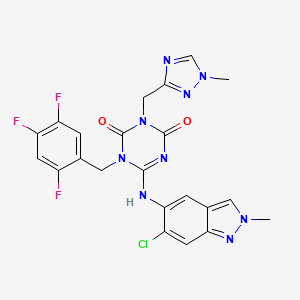 molecular formula C22H17ClF3N9O2 B8223680 恩赛特韦 CAS No. 2647530-73-0