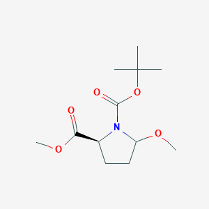 molecular formula C12H21NO5 B8223693 (2S)-1-tert-butyl 2-methyl 5-methoxypyrrolidine-1,2-dicarboxylate 
