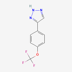 molecular formula C9H6F3N3O B8223718 4-(4-(Trifluoromethoxy)phenyl)-1H-1,2,3-triazole 