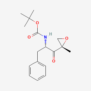 molecular formula C17H23NO4 B8223765 Tert-butyl ((S)-1-((S)-2-methyloxiran-2-yl)-1-oxo-3-phenylpropan-2-yl)carbamate 