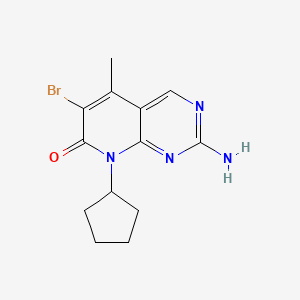 molecular formula C13H15BrN4O B8223766 2-Amino-6-bromo-8-cyclopentyl-5-methylpyrido[2,3-d]pyrimidin-7(8H)-one 