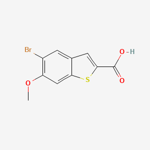 molecular formula C10H7BrO3S B8223792 5-Bromo-6-methoxybenzo[b]thiophene-2-carboxylic acid 