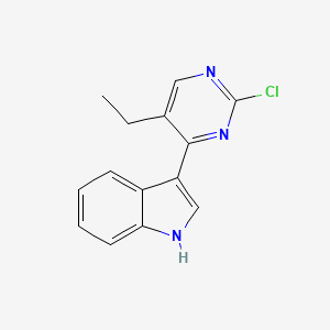 molecular formula C14H12ClN3 B8223808 3-(2-Chloro-5-ethylpyrimidin-4-yl)-1H-indole 