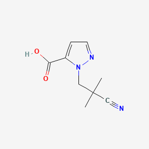 molecular formula C9H11N3O2 B8223813 1-(2-Cyano-2-methylpropyl)-1H-pyrazole-5-carboxylic acid 