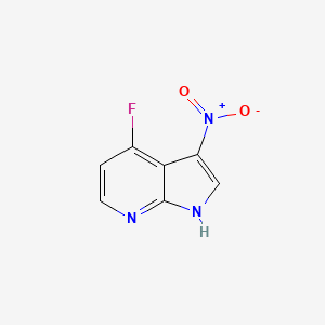 molecular formula C7H4FN3O2 B8223818 4-Fluoro-3-nitro-1H-pyrrolo[2,3-b]pyridine 