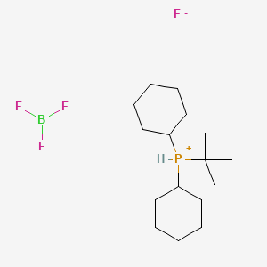 molecular formula C16H32BF4P B8223828 Tert-butyl(dicyclohexyl)phosphanium;trifluoroborane;fluoride 