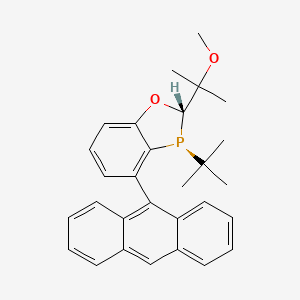 molecular formula C29H31O2P B8223880 (2S,3S)-4-(anthracen-9-yl)-3-(tert-butyl)-2-(2-methoxypropan-2-yl)-2,3-dihydrobenzo[d][1,3]oxaph osphole 