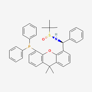 molecular formula C38H38NO2PS B8223909 (S)-N-[(S)-(5-diphenylphosphanyl-9,9-dimethylxanthen-4-yl)-phenylmethyl]-2-methylpropane-2-sulfinamide 