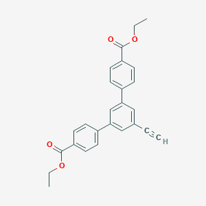 molecular formula C26H22O4 B8223941 5'-乙炔基-[1,1':3',1''-联苯]-4,4''-二羧酸二乙酯 