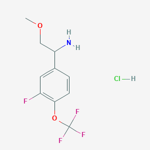 molecular formula C10H12ClF4NO2 B8223972 3-Fluoro-4-(trifluoromethoxy)-alpha-(methoxymethyl)benzylamine Hydrochloride 