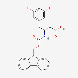 molecular formula C25H21F2NO4 B8224020 Fmoc-R-3-amino-4-(3,5-difluorophenyl)-butyric acid 