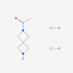 molecular formula C7H14Cl2N2O B8224029 1-(2,6-Diazaspiro[3.3]heptan-2-yl)ethanone dihydrochloride 