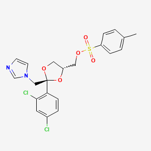molecular formula C21H20Cl2N2O5S B8224033 [(2S,4R)-2-(2,4-dichlorophenyl)-2-(imidazol-1-ylmethyl)-1,3-dioxolan-4-yl]methyl 4-methylbenzenesulfonate 