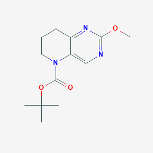 molecular formula C13H19N3O3 B8224097 tert-Butyl 2-methoxy-7,8-dihydropyrido[3,2-d]pyrimidine-5(6H)-carboxylate 