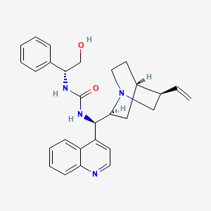 molecular formula C28H32N4O2 B8224109 1-((R)-2-Hydroxy-1-phenylethyl)-3-((S)-quinolin-4-yl((1S,2S,4S,5R)-5-vinylquinuclidin-2-yl)methyl)urea 
