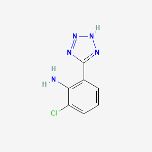 molecular formula C7H6ClN5 B8224135 2-chloro-6-(1H-tetrazol-5-yl)aniline 