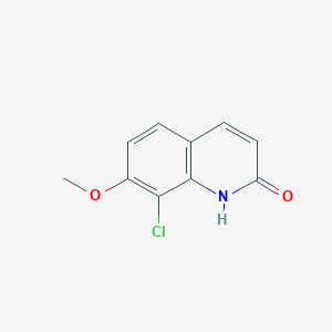 molecular formula C10H8ClNO2 B8224148 8-chloro-7-methoxy-1H-quinolin-2-one 