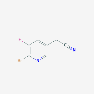 molecular formula C7H4BrFN2 B8224156 2-(6-Bromo-5-fluoropyridin-3-yl)acetonitrile 