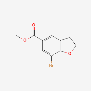 molecular formula C10H9BrO3 B8224166 Methyl 7-bromo-2,3-dihydro-1-benzofuran-5-carboxylate 
