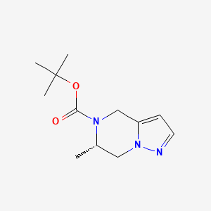 molecular formula C12H19N3O2 B8224191 (S)-tert-Butyl 6-methyl-6,7-dihydropyrazolo[1,5-a]pyrazine-5(4H)-carboxylate 