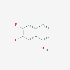 molecular formula C10H6F2O B8224202 6,7-Difluoronaphthalen-1-ol 