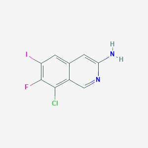 molecular formula C9H5ClFIN2 B8224228 8-Chloro-7-fluoro-6-iodoisoquinolin-3-amine 