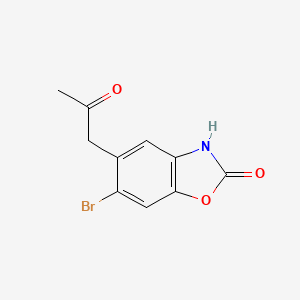 molecular formula C10H8BrNO3 B8224235 6-Bromo-5-(2-oxopropyl)benzo[d]oxazol-2(3H)-one 