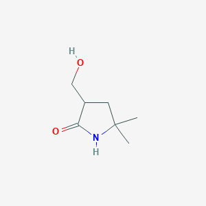 molecular formula C7H13NO2 B8224244 3-(Hydroxymethyl)-5,5-dimethylpyrrolidin-2-one 