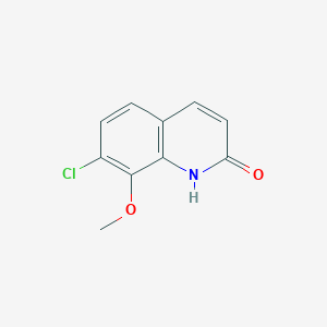 molecular formula C10H8ClNO2 B8224317 7-Chloro-8-methoxyquinolin-2(1H)-one 