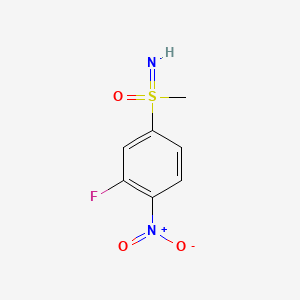 molecular formula C7H7FN2O3S B8224409 2-Fluoro-4-(S-methylsulfonimidoyl)-1-nitrobenzene 