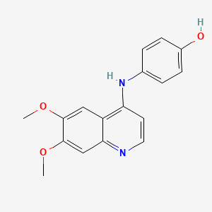 molecular formula C17H16N2O3 B8224468 4-((6,7-Dimethoxyquinolin-4-yl)amino)phenol 