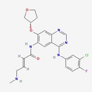 molecular formula C23H23ClFN5O3 B8224492 N-desmethyl afatinib 