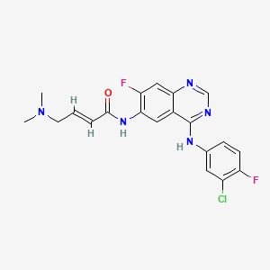 molecular formula C20H18ClF2N5O B8224506 (E)-N-(4-((3-Chloro-4-fluorophenyl)amino)-7-fluoroquinazolin-6-yl)-4-(dimethylamino)but-2-enamide (Afatinib Impurity) 