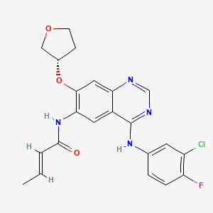 molecular formula C22H20ClFN4O3 B8224517 (S,E)-N-(4-((3-Chloro-4-fluorophenyl)amino)-7-((tetrahydrofuran-3-yl)oxy)quinazolin-6-yl)but-2-enamide (Afatinib Impurity) 