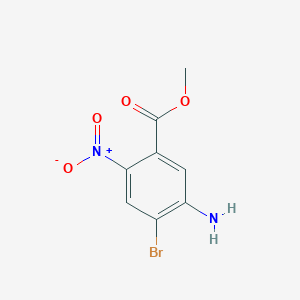 molecular formula C8H7BrN2O4 B8224562 Methyl 5-amino-4-bromo-2-nitrobenzoate 