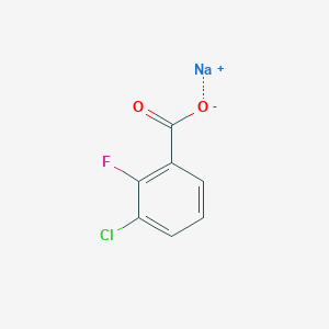 molecular formula C7H3ClFNaO2 B8224576 Sodium 3-chloro-2-fluorobenzoate CAS No. 1421029-89-1
