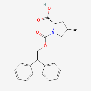 molecular formula C21H21NO4 B8224593 (4S)-1-Fmoc-4-methyl-L-proline 