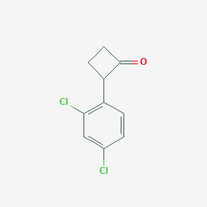 molecular formula C10H8Cl2O B8224598 2-(2,4-Dichlorophenyl)cyclobutan-1-one CAS No. 1261038-31-6