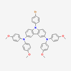 molecular formula C46H38BrN3O4 B8224605 9-(4-Bromophenyl)-N3,N3,N6,N6-tetrakis(4-methoxyphenyl)-9H-carbazole-3,6-diamine 