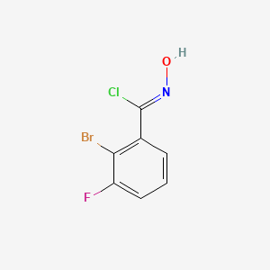 molecular formula C7H4BrClFNO B8224690 (1Z)-2-bromo-3-fluoro-N-hydroxybenzenecarboximidoyl chloride 