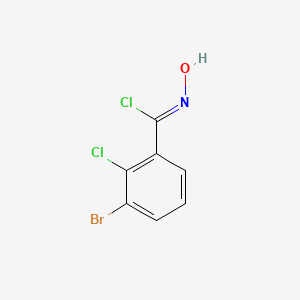 (1Z)-3-bromo-2-chloro-N-hydroxybenzenecarboximidoyl chloride