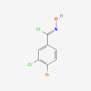 (1Z)-4-bromo-3-chloro-N-hydroxybenzenecarboximidoyl chloride