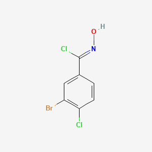 (1Z)-3-bromo-4-chloro-N-hydroxybenzenecarboximidoyl chloride