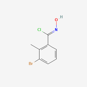 molecular formula C8H7BrClNO B8224761 (1Z)-3-bromo-N-hydroxy-2-methylbenzenecarboximidoyl chloride 