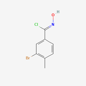molecular formula C8H7BrClNO B8224762 (1Z)-3-bromo-N-hydroxy-4-methylbenzenecarboximidoyl chloride 