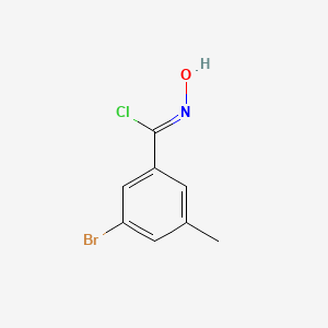 molecular formula C8H7BrClNO B8224770 (1Z)-3-bromo-N-hydroxy-5-methylbenzenecarboximidoyl chloride 