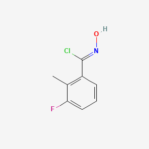 molecular formula C8H7ClFNO B8224782 (1Z)-3-fluoro-N-hydroxy-2-methylbenzenecarboximidoyl chloride 