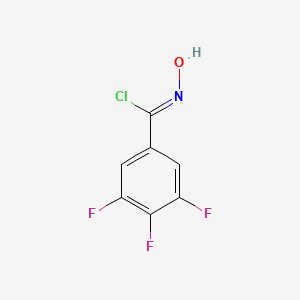 molecular formula C7H3ClF3NO B8224839 (1Z)-3,4,5-trifluoro-N-hydroxybenzenecarboximidoyl chloride 