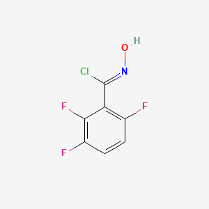 molecular formula C7H3ClF3NO B8224846 (1Z)-2,3,6-trifluoro-N-hydroxybenzenecarboximidoyl chloride 